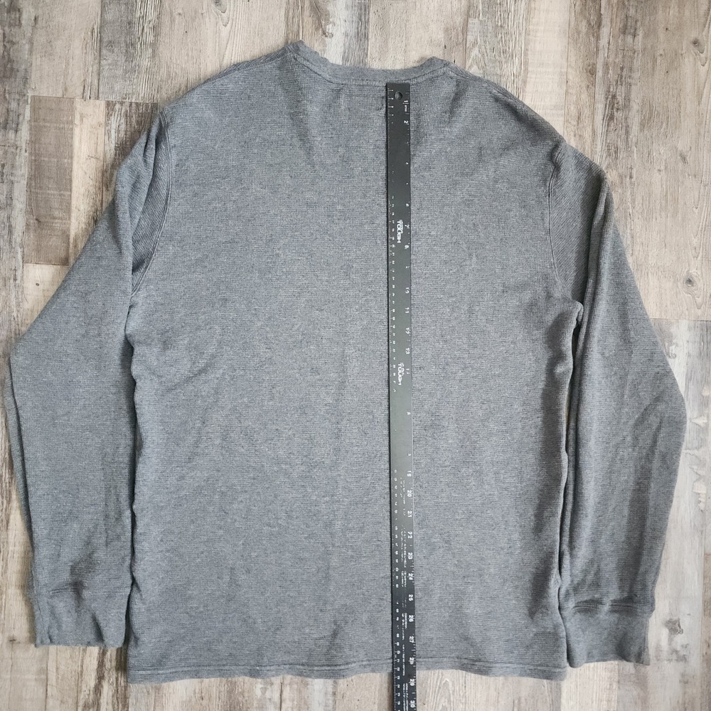 Polo Ralph Lauren Thermal Shirt Mens 2XL Gray Waffle Knit Long Sleeve Pony Logo - Picture 4 of 5